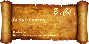 Budai Cserne névjegykártya
